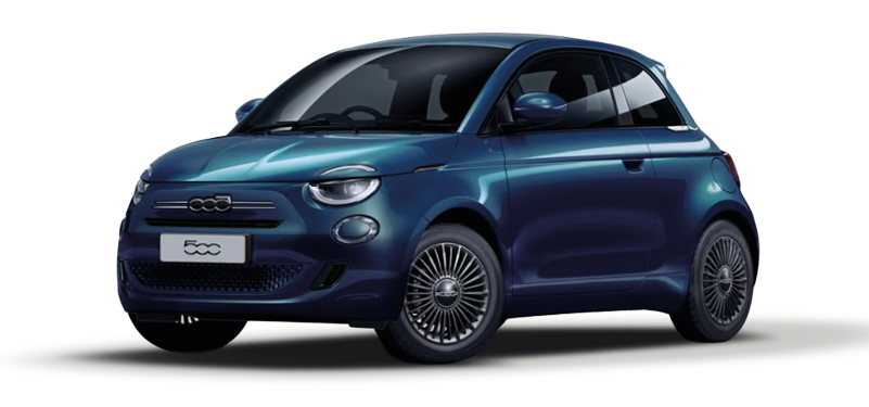 Green Fiat 500 Hybrid Torino